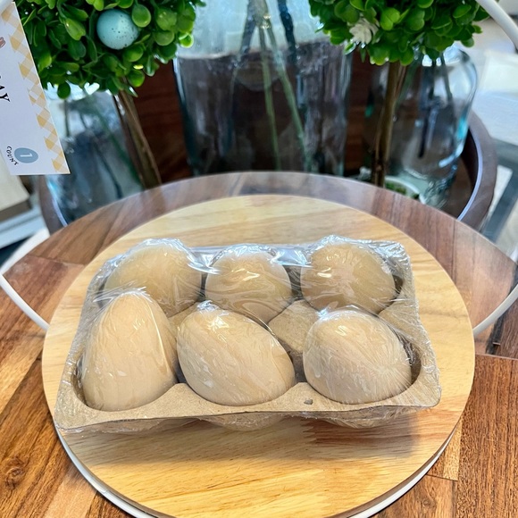 Target EASTER NATURAL WOODEN EGGS 6CT - Picture 2 of 3